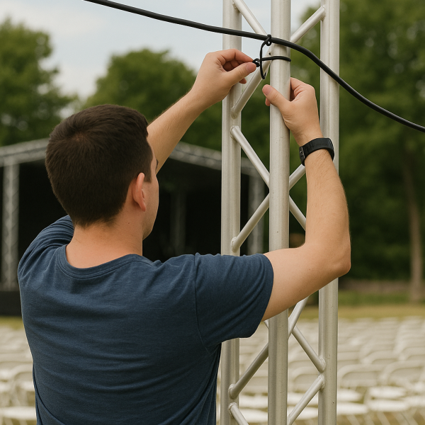 Servicios de instalación eléctrica exterior realizados por un experto, garantizando seguridad y calidad en cada trabajo